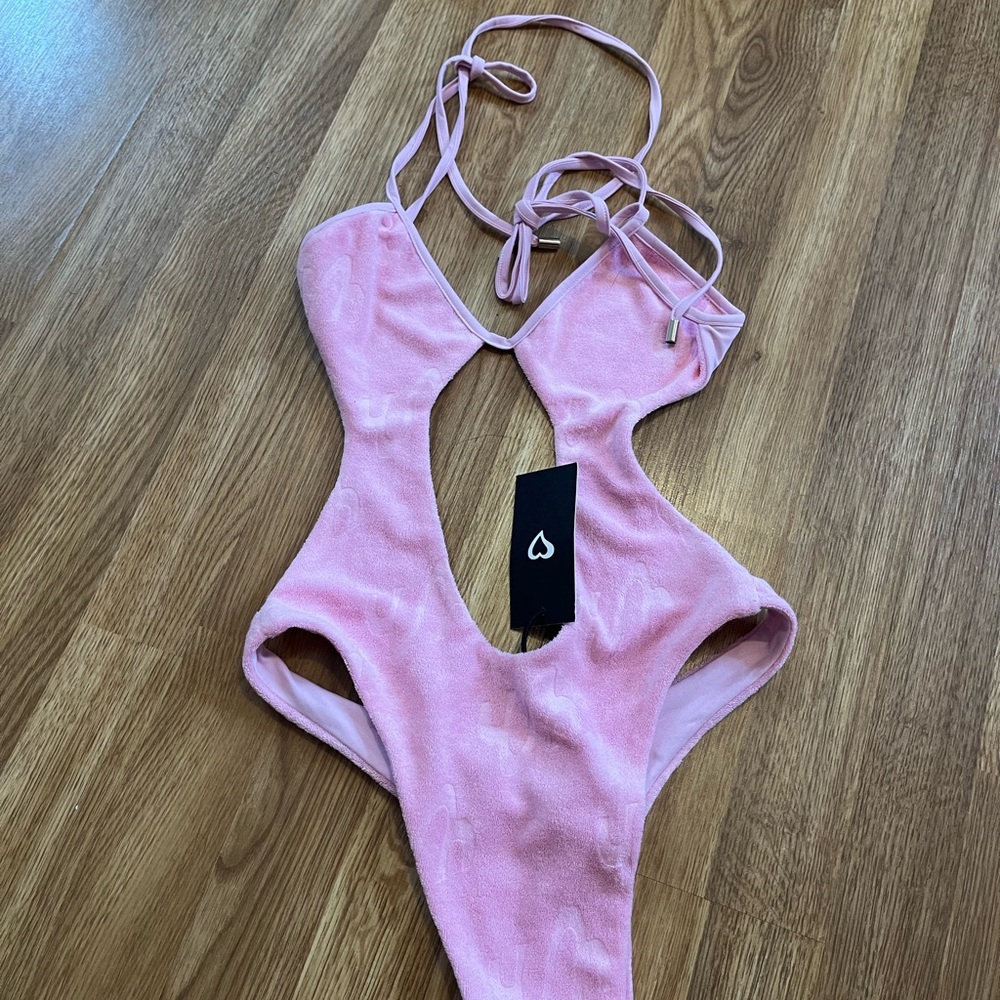 Waydamin Pink One Piece Swimsuit